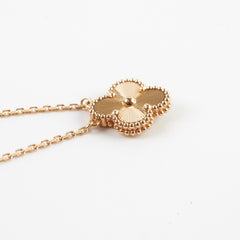 Van Cleef & Arpels Vintage Alhambra Guilloche Necklace Yellow Gold 2023