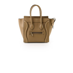 Celine Micro Luggage Beige Calfskin