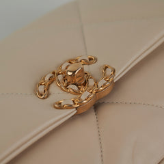 Chanel Small 19 Beige