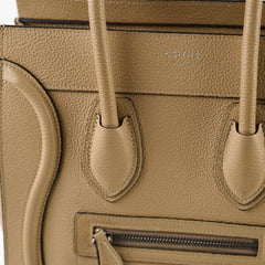 Celine Micro Luggage Beige Calfskin