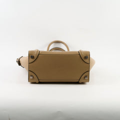 Celine Micro Luggage Beige Calfskin