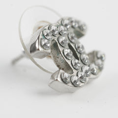 Chanel CC Logo Crystal Earrings
