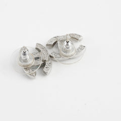Chanel CC Logo Crystal Earrings