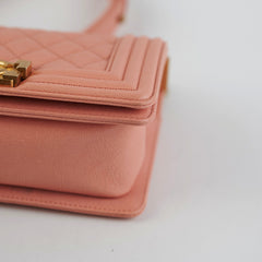 Chanel Small Boy Caviar Coral