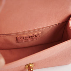 Chanel Small Boy Caviar Coral