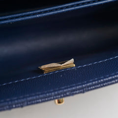 Chanel Coco Handle Small Caviar Navy - Microchipped