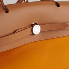 Hermes Herbag 39 Jaune D'Or R Square Stamp