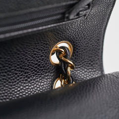 Chanel Small Caviar Double Classic Flap Black 12 Series