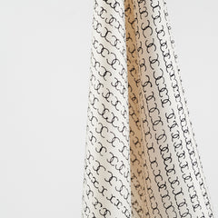 Chanel White Twilly and Scrunchie Set