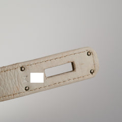 Hermes Birkin 35 Clemence White Stamp P Square (2012)