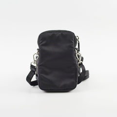 Prada Nylon Phone Case Crossbody Bag Black