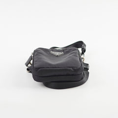 Prada Nylon Phone Case Crossbody Bag Black