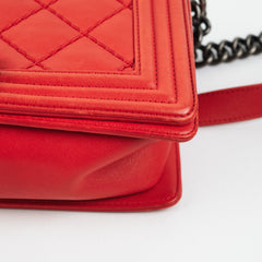 Chanel Boy Old Medium Red