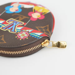 Louis Vuitton Christmas Edition Round Monogram Coin Purse