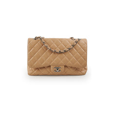 Chanel Jumbo Single Flap Caviar Beige - Series 13
