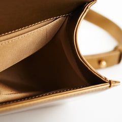 Chanel Medium Boy Patent Gold