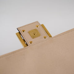 Fendi FF Baguette Medium Jacquard Canvas Beige
