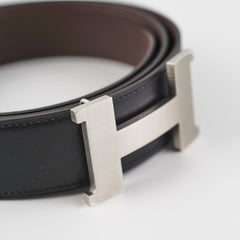 Hermes Mens 95cm Black Reversible Belt