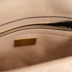 Fendi FF Baguette Medium Jacquard Canvas Beige