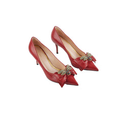 Gucci Red Bee Heels Size 40