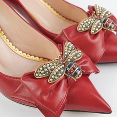 Gucci Red Bee Heels Size 40