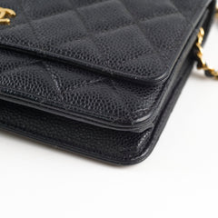 Chanel Wallet On Chain WOC Caviar Black (22 Series)