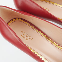 Gucci Red Bee Heels Size 40