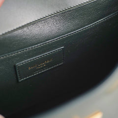 Saint Laurent YSL Manhattan Shoulder Bag Dark Green