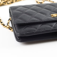 Chanel Wallet On Chain WOC Caviar Black (22 Series)
