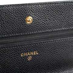Chanel Wallet On Chain WOC Caviar Black (22 Series)