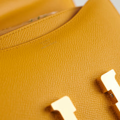 Hermes Mini 18 GHW Constance Jaune C Stamp 2018