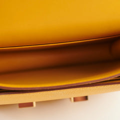 Hermes Mini 18 GHW Constance Jaune C Stamp 2018