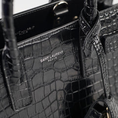 Saint Laurent Sac De Jour Nano Black Shiny Croc