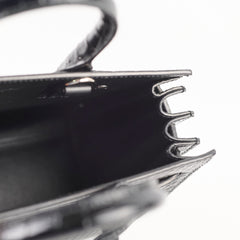 Saint Laurent Sac De Jour Nano Black Shiny Croc