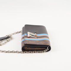 Louis Vuitton Monogram Striped Twist Wallet On Chain