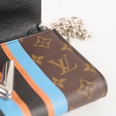 Louis Vuitton Monogram Striped Twist Wallet On Chain