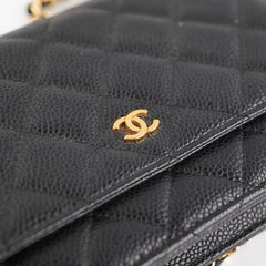Chanel Wallet On Chain WOC Caviar Black Crossbody Bag