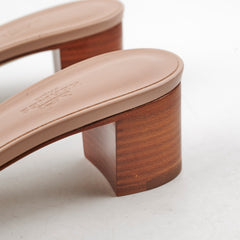Hermes Oasis Sandals Size 39.5 Beige Nude