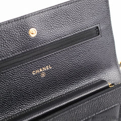 Chanel Wallet On Chain WOC Caviar Black Crossbody Bag