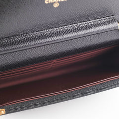 Chanel Wallet On Chain WOC Caviar Black Crossbody Bag