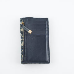 Christian Dior Trotter Saddle Oblique Zipper Card Holder