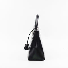 Hermes Vintage Kelly 28 Box Leather Noir Black - N Circle Stamp 1984