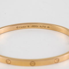 Cartier Love Bracelet SM Pink Gold Size 16