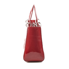 Christian Dior Medium Lady Dior Patent Red