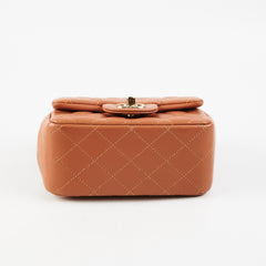 Chanel 21P Quilted Mini Square Caramel