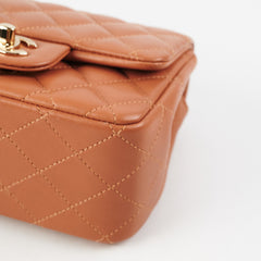 Chanel 21P Quilted Mini Square Caramel