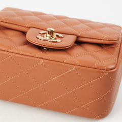 Chanel 21P Quilted Mini Square Caramel