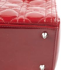 Christian Dior Medium Lady Dior Patent Red