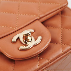 Chanel 21P Quilted Mini Square Caramel