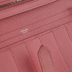 Hermes Bearn Wallet Rose Confetti Square Q Stamp